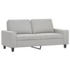 vidaXL 2-Sitzer-Sofa Hellgrau 140 cm Mikrofasergewebe