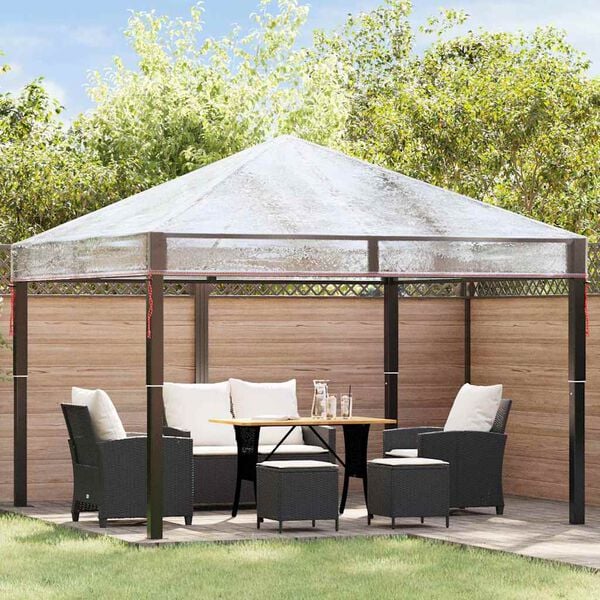 vidaXL Ersatzbezug f&uuml;r Pavillon Transparent 300 x 300 x 26 cm PVC