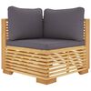 vidaXL 4-tlg. Garten-Lounge-Set mit Kissen Massivholz Teak