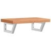 vidaXL Waschbeckenregal Wandmontage Stahl und Massivholz Buche