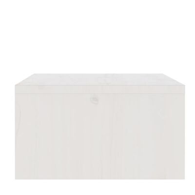 vidaXL Monitorständer Weiß 100x27x15 cm Massivholz Kiefer
