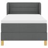 vidaXL Boxspringbett mit Matratze Dunkelgrau 80 x 200 cm Stoff