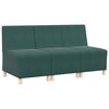 vidaXL Modulares Armfreies Sofa 3 pcs Dunkelgr&uuml;n 55 x 74 x 82 cm Samt