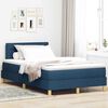 vidaXL Boxspringbett mit Matratze mit Kopfteil Blau 120 x 190 cm Stoff
