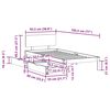 vidaXL Massivholzbett mit Schubladen 90x190 cm Massivholz Kiefer