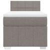 vidaXL Boxspringbett mit Matratze Taupe 80x200 cm Stoff