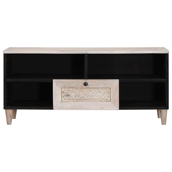 vidaXL TV-Einheiten mit Schubladen Weiß 105 x 33 x 46 cm Holzwerkstoff