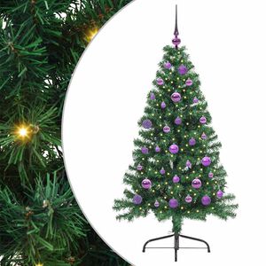vidaXL K&uuml;nstlicher vorbeleuchteter Weihnachtsbaum Gr&uuml;n 150 cm PVC