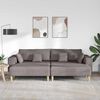 vidaXL Sofa mit Kissen 3 pcs Taupe Stoff