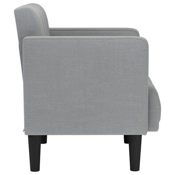 vidaXL Sessel mit Armlehnen Hellgrau 53 cm Stoff