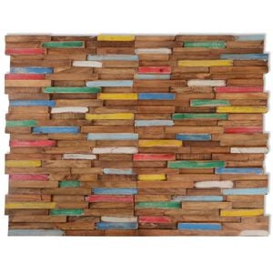 vidaXL Wandplatten 10 Stk. 1,03 m&sup2; Massivholz Teak