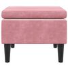 vidaXL Hocker mit Holzbeinen Rosa Samt
