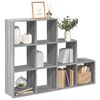 vidaXL Raumteiler-B&uuml;cherregal 3 Stufen Grau Sonoma 137,5x29x103,5 cm