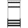 vidaXL Garderobenst&auml;nder Schwarz Eichen-Optik 95 x 34 x 184 cm