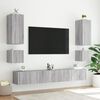 vidaXL TV-Wandschr&auml;nke mit LED-Leuchten 2Stk. Grau Sonoma 40,5x35x40cm