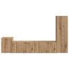 vidaXL TV-Schrankset Wandmontiert 4 pcs Artisan-Eiche Holzwerkstoff