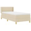 vidaXL Boxspringbett mit Matratze Creme 200 x 100 cm Polyester