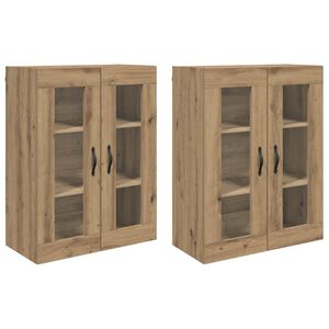 vidaXL Wandschr&auml;nke 2 pcs Artisan-Eiche 69,5 x 34 x 90 cm