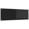 vidaXL K&uuml;chenr&uuml;ckwand Schwarz 120 x 40 cm Geh&auml;rtetes Glas