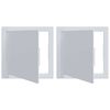 vidaXL Zugangspanels 2 stk. Wei&szlig; 20 x 20 cm ABS Kunststoff