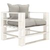vidaXL 6-tlg. Garten-Lounge-Set Paletten mit Kissen in Taupe Holz