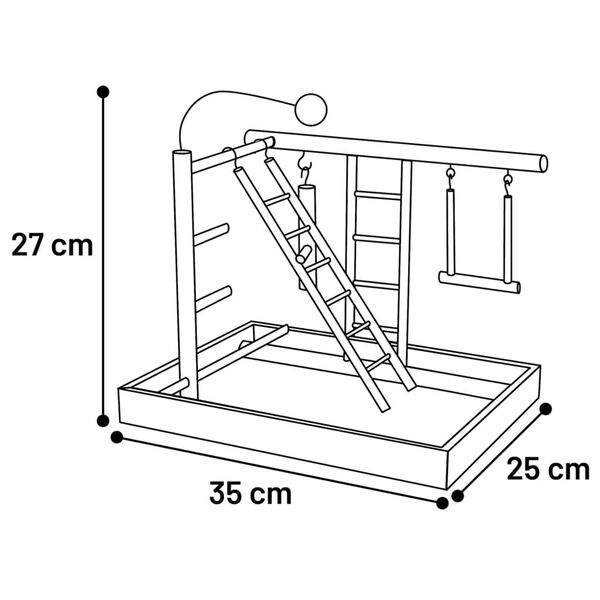 FLAMINGO Vogelspielplatz L 35x25x27 cm