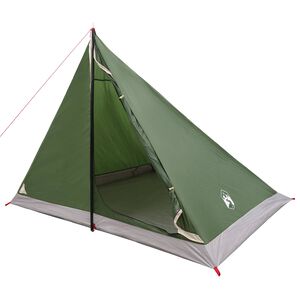 vidaXL Trekkingzelt 4 Personen Gr&uuml;n 185T Polyester mit PU-Beschichtung