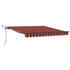 vidaXL Ausziehbare Markise Orange und Braun 300 x 250 cm Polyester