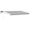 vidaXL Manuelle Gelenkarmmarkise mit LEDs Anthrazit und Wei&szlig; 2,5 x 2 m