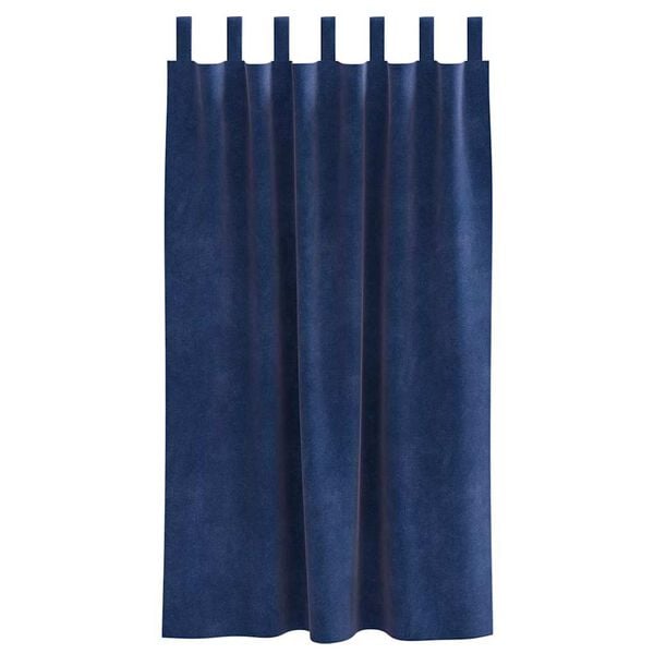 vidaXL Verdunkelungsvorh&auml;nge 2 pcs Dunkelblau 140 x 175 cm Samt