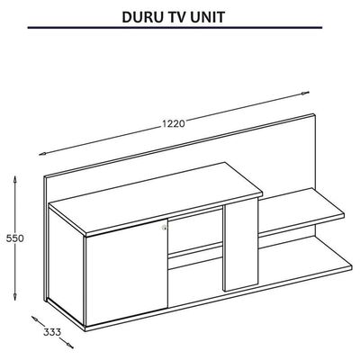 Homemania TV-Ständer Duru 122x33,3x55 cm Wallnuss