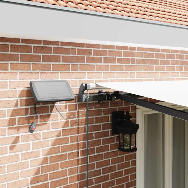 vidaXL Einziehbare Markise Wei&szlig; 500 x 350 cm Stoff