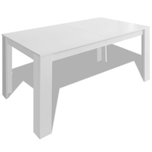 vidaXL Esstisch 140x80x75 cm Wei&szlig;