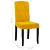 vidaXL Esszimmerst&uuml;hle 4 Stk. Gelb Samt