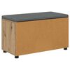 vidaXL Flurbank mit Kissen mit Speicher Artisan-Eiche 80 x 46 x 46 cm
