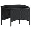 vidaXL 4tlg. Garten-Sofagarnitur mit Kissen L-Form Schwarz Poly Rattan