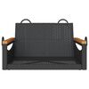 vidaXL Hängesessel Schwarz 63x62x40 cm Poly Rattan