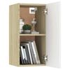 vidaXL TV-Schrank Wei&szlig; Sonoma-Eiche 30,5x30x60 cm Holzwerkstoff