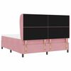 vidaXL Boxspringbett mit Matratze Rosa 200 x 180 cm Polyester