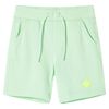Kindershorts mit Kordelzug Knallgr&uuml;n 128