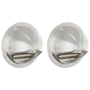 vidaXL L&uuml;ftungsgitter 2 pcs Silber 150 mm Edelstahl
