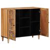 vidaXL Sideboard mit Regal Natur 90 x 33,5 x 75 cm Massivholz Mango