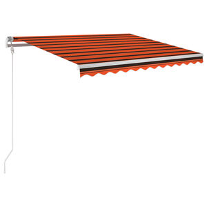 vidaXL Automatische Markise mit LED Windsensor 350x250 cm Orange/Braun