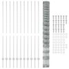 vidaXL Zaun mit Pfosten Silber 1,5 x 25 m Stahl