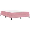 vidaXL Boxspringbett mit Matratze Rosa 160 x 210 cm Stoff