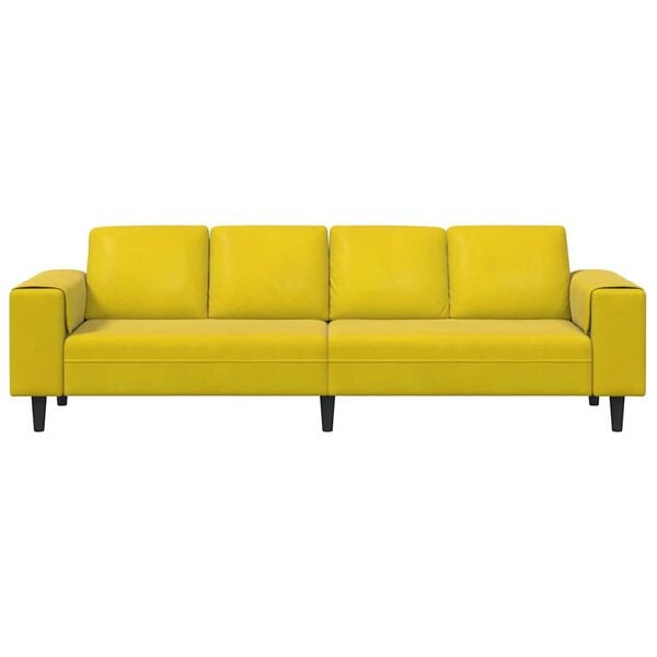 vidaXL Wohnzimmer Couch Gelb 250 x 77 x 76 cm