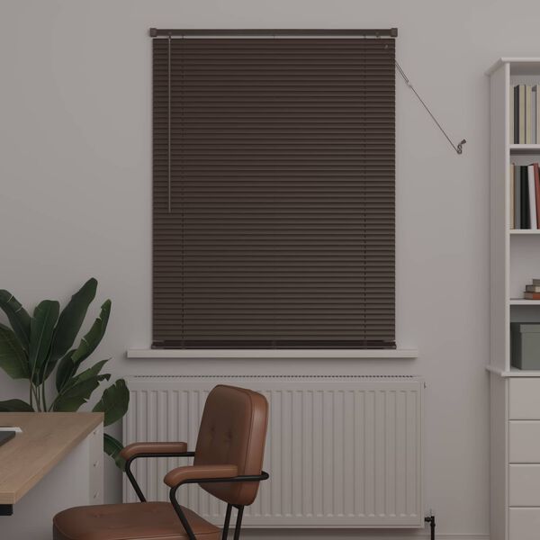 vidaXL Venetianer Jalousie Dunkelbraun mit Muster 150 x 70 cm PVC