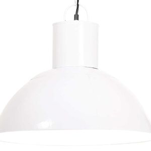 vidaXL H&auml;ngelampe 25 W Wei&szlig; Rund 48 cm E27