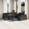vidaXL Gartensofa-set mit Kissen 13 pcs Schwarz Poly-Rattan