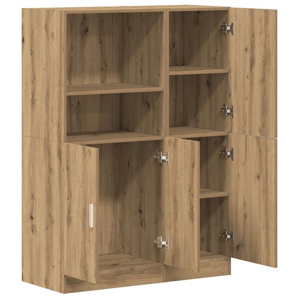 vidaXL 2-tlg. Küchenschrank-Set Artisan-Eiche Holzwerkstoff